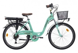 Cicli Cinzia Vélos électriques 28pouces lectrique vlo de ville pour femme 7vitesses Cinzia Sfera, vert