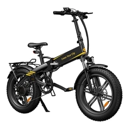 ADO Vélos électriques ADO A20F XE Vélo électrique 250 W 36 V 10, 4 Ah Batterie amovible Shimano 7 vitesses avec porte-bagages arrière Version améliorée ADO E Bike 50, 8 x 10, 2 cm Poids 30 kg Noir