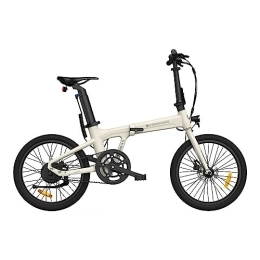 A Dece Oasis Vélos électriques ADO Air 20 Folding E-Bike Revolution, vélo électrique ultra léger de 17, 5 kg équipé d'une ceinture en carbone / capteur de couple / application pour les déplacements urbains, 36 V 250 W(White)