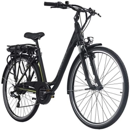 Adore Vélos électriques Adore Vélo électrique Pedelec Versailles en aluminium-28-Noir / vert-250 W-Li-ION 36 V / 10, 4 Ah-7 Vitesses Femme, Noir / Vert, 48 cm