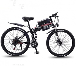 Aoyo Vélos électriques Adulte Vélo électrique Smart Montagne Vélo électrique, 26" VTT for adultes, tout-terrain Bicycles 21 vitesses, 36V 30KM Kilométrage batterie pur amovible au lithium-ion, (Color : Black red A1)