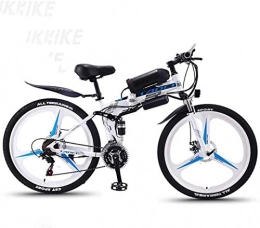 Aoyo Vélos électriques Adulte Vélo électrique Smart Montagne Vélo électrique, 26" VTT for adultes, tout-terrain Bicycles 21 vitesses, 36V 30KM Kilométrage batterie pur amovible au lithium-ion, (Color : White blue A2)