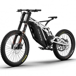 AISHFP Vélos électriques Adulte électrique VTT, Tout-Terrain Hors Route Neige Moto électrique, Equipé 60V30AH * -21700 Li-Batterie Innovation Cruiser vélo, Blanc