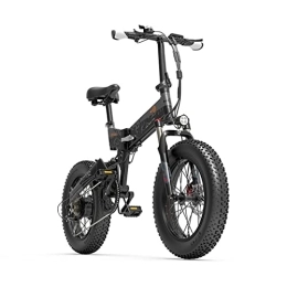 AJLDN vélo AJLDN Vélo Électrique, 20'' VTT Electrique avec Batterie Amovible 48V / 15AH Vélo Électrique en Montagne Frien à Double Disque E-Bike Shimano 7 Vitesses Vélo à Assistance Electrique (Color : Black)