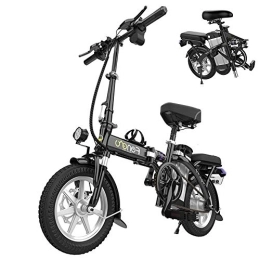 AKT Vélos électriques AKT 14 Pouces Pliable Vélo électrique Mini E-Bike pour Déplacement en Ville 3 Modes de Conduite, Puissance 250W, Kilométrage Environ 150-250KM