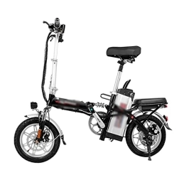 ALFUSA Vélos électriques ALFUSA Voiture Pliante électrique pour la Conduite, vélo Portable Ultra-léger, Petite Voiture électrique, cyclomoteur électrique pour Adulte (Black 23A)