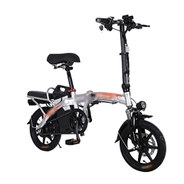 ALFUSA Vélos électriques ALFUSA Vélos électriques pliants, Mini vélos électriques, Conduite assistée pour Adultes, véhicules électriques, Vélos électriques de Banlieue (Silver 15A)