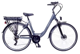 amiGO vélo Amigo E-Active - Vélo électrique pour femme - Vélo électrique 28" - Vélo pour femme avec Shimano 6 vitesses - Convient aux enfants de 170 à 175 cm - Gris