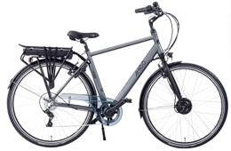 amiGO vélo Amigo E-Vibe D1 - Vélo électrique pour homme - Vélo électrique 28" - Vélo pour homme avec Shimano 7 vitesses - Convient aux enfants de 175 à 180 cm - Gris