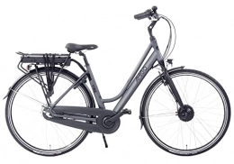 amiGO vélo Amigo E-Vibe S1 - Vélo électrique pour femme - Vélo électrique 28" - Vélo pour femme avec Shimano 3 vitesses - Convient aux enfants de 175 à 180 cm - Gris
