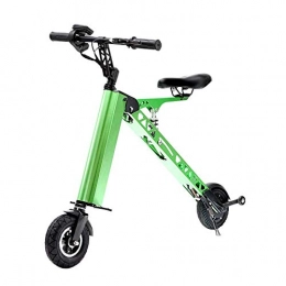 AOLI vélo AOLI Pliant vélo électrique, Petite génération de conduite Batterie voiture électrique à deux roues Mini pédales voiture électrique portable pliant Batterie vélo, pour les hommes et les femmes, vert