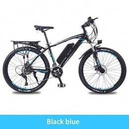 AYHa vélo AYHa VTT électrique, 26 « » Ville Vélo électrique pour les adultes amovible 36V 8Ah / 10Ah / 13 Ah au lithium-ion 27 Vitesse Shifter en alliage d'aluminium Unisexe, bleu noir, 13Ah