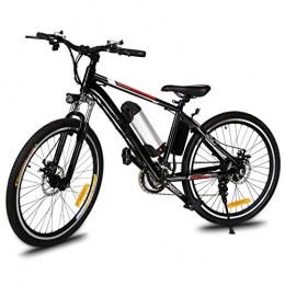 Befied vélo Befied Vélo de Montagne Électrique 12 Vitesse 26 " E-Bike VTT en Alliage d'aluminium Cadre, Chargeur Premium Suspendu, 36V 250W Moteur, 36V Batterie Lithium-ion (Noir 1)