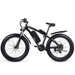 BiiKoon Vélos électriques BiiKoon Vélo de Montagne Électrique Adulte Pliable Fat Tire Ebike avec Moteur 48 V 17 Ah Batterie Amovible, Vélo Électrique Shimano 7 Vitesses for Le Trail (Color : Black)