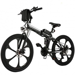 BIKFUN Vélos électriques BIKFUN 26" Vélo électrique VTT avec Batterie au Lithium 8Ah, Shimano 21 Vitesses Moteur 250 W (26 Chevalier - Noir)