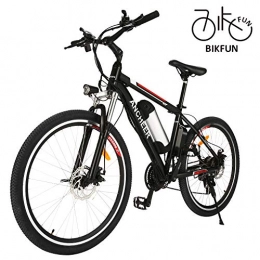 BIKFUN Vélos électriques BIKFUN Vélo de Montagne Pliable pour vélo électrique, 26 / 20 pneus Vélo électrique pour vélo Ebike 250 W, Batterie au Lithium 36V 8Ah, Suspension Complète Premium, 21 / 7 Vitesses (26 Classique)