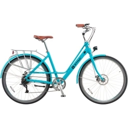 BIWOND Vélo électrique Zity Bike 27,5" (transmission japonaise, vélo de promenade adulte, batterie 36 V/7 Ah, assistance au pédalage, 250 W, max. 25 km/h)-Bleu