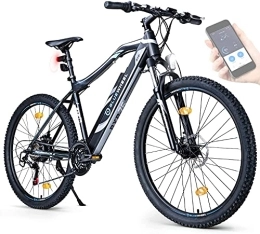 Bluewheel Electromobility  BLUEWHEEL e-Bike 27, 5" & 29" |Marque qualité Allemande |Conformité UE |E-Mountainbike 21 Vitesses & Moteur arrière, 25 km / h |Vélo électrique BXB75, Fourche Suspendue MTB, appli, LED (Noir, 27.7")