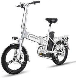 BXZ Vélos électriques BXZ Vlo lectrique pliant vlo lectrique lger 16 pouces roues Portable Ebike avec pdale 400W assistance lectrique vlo lectrique en aluminium vitesse maximale jusqu' 25 Mph, blanc