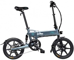 BXZ Vélos électriques BXZ Vlo lectrique vlo lectrique, pliage lger, vlo lectrique 36 V / 250 W, vitesse maximale 25 km / h, convient aux hommes et aux femmes adultes, 6 vitesses 16 pouces 7.8Ah gris