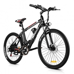 Caroma Vélo électrique VTT pour adultes, 26 pouces, vélo électrique à haute vitesse, vélo électrique avec batterie amovible 8 Ah (noir)