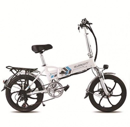 CE-LXYYD vélo CE-LXYYD Vlo Pliant lectrique, cyclomoteur Batterie au Lithium, Mini Batterie de Voiture pour Adultes, Hommes et Femmes Petite Voiture lectrique, Blanc