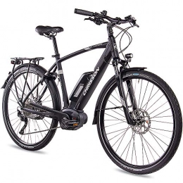 CHRISSON Vélos électriques CHRISSON Vélo électrique pour homme 28" Pedelec E-ACTOURUS 2019 avec 10G DEORE Bosch PL Noir mat