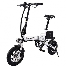 CJCJ-LOVE vélo CJCJ-LOVE Vélos Électriques Pliants, 36V / 250W Amovible 8Ah Batterie Au Lithium, Pliable E-Vélo Électrique Vélo en Aluminium / Acier Au Carbone, Blanc, 20km+6A