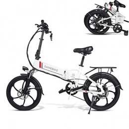CNRRT Adulte avec vélo électrique de Montagne 350W, Cadre Pliant en Alliage d'aluminium, vélo électrique de 20 Pouces avec Batterie au Lithium de 48V 8Ah, engrenage Professionnel à 7 Vitesses