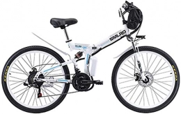 Clothes Vélos électriques Commuter City Road Bike, 500W Vélo électrique, 48V 10 / 13Ah amovible Batterie au lithium, léger pliant Montagne E-vélo for extérieur Vélo Voyage Out travail , Unisexe ( Color : White , Size : 13AH )