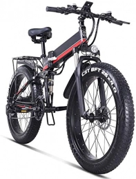 Clothes vélo Commuter City Road Bike, Pliant vélo électrique for adultes 21 vitesses Plage Cruiser Montagne Vélo électrique 12.8Ah Batterie au lithium 1000W électrique pliable vélomoteur 4.0 Fat Tire électrique Mo