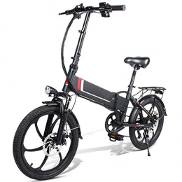 CrazyFly Vélos électriques Crazyfly SAMEBIKE 20 Pouces Vélo électrique Noir - vélo Pliant 35 km / h 48V 350W 10.4AH 7 à Vitesse Variable(Arriver dans 3-7 Jours)