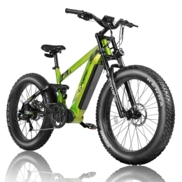 Cyrusher Vélos électriques Cyrusher Vélos électriques, Ranger EBIKE Tout Terrain de 26 Pouces avec Pneu 4.0 Fat et Batterie 52V 20Ah, VTT Électrique E-Bike (Vert)