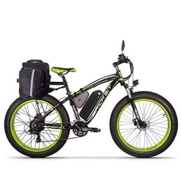 cysum Vélos électriques cysum TOP012 vélo électrique pour Adulte 26 ''Gros Pneu E-Bike VTT électrique 48v 17ah Batterie Frein à Disque (Vert Plus)