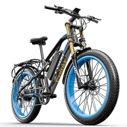 cysum Vélos électriques cysum Vélo électrique CM-900 pour Homme 26" 4.0 Fat Tire Snow E-Bike Mountainbike (Noir et Bleu)