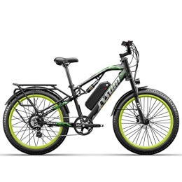 cysum Vélos électriques cysum Vélo électrique CM-900 pour Homme 26" 4.0 Fat Tire Snow E-Bike Mountainbike (Vert-Pro)