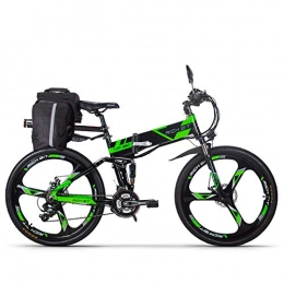 cysum vélo cysum vélo électrique RT860 36V 12.8A Batterie au Lithium vélo Pliant VTT 17 * 26 Pouces vélo électrique Intelligent (Vert-Noir2)