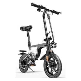 D&XQX vélo D&XQX 16 Pouces vélo électrique, 36V 250W Pliable pédale Assist E-vélo avec Batterie Lithium-ION 8Ah, Affichage LED, Blanc