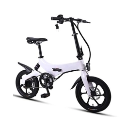 D&XQX vélo D&XQX Pliant E-Bike, 14 Pouces vélo à Assistance électrique, 36V 10.2AH et Ultra-léger en Alliage d'aluminium Petit Batteries au Lithium Mini vélos, Blanc