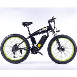 DASLING Vélos électriques DASLING Electric Mountain Bike Use Lithium Battery Booster Motor 48V 350W Speed ​​25Km / H with 26 inch Tire-Noir Et Vert
