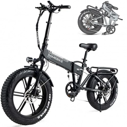 DDCHH vélo DDCHH Vélo électrique Pliant Premium 48V 10Ah Roues de 20 Pouces, Adulte Pliant de Scooter électrique Intégré Phares à LED, Vélo Électrique Jusqu'à 25km / h, Black