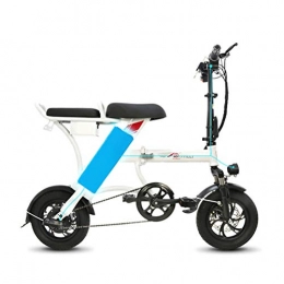 DOS vélo DOS Vélo Pliable électrique avec pédales de Vélo, Jusqu'à 25 km / h, 16 Pouces Roues, Batterie au Lithium 36V / 15Ah, Adulte Unisexe, Blanc