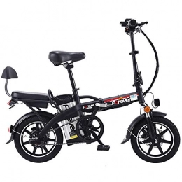 ZQYR Bike Vélos électriques E-Bike 48V Vélo Électrique Pliant 25km / h, 350W, Moyeu de Frein à Disque en Alliage d'aluminium, Clé à Distance Intelligente, Gamme de croisière: 70~80 km (Noir)