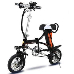 E-Bike vélo E-Bike Portable Vlo lectrique Pliant, Bicyclette lectrique de 12 Pouces avec, Gamme de 30-50Km 36V 250W, Convient pour Les trajets Courts, Les coles, viter Les embouteillages, Black, 50Km