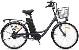 Generic Vélos électriques Ebikes Vélo électrique 24" pour adulte, batterie au lithium amovible portable, 3 modes de fonctionnement, vélo de sport en plein air, gris