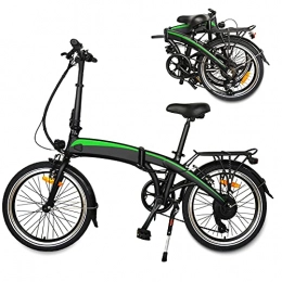 CM67 vélo Electric Bike Folding Frame, 250W 20 inch Commuter E-Bike Hidden 7.5AH Lithium-ION Battery Removable, Autonomie jusqu'à 50-55km, Capacité de Charge 120KG, Adulte Unisexe