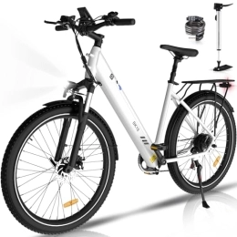ELEKGO vélo ELEKGO 27.5" Vélo de Montagne électrique, avec Moteur 250W et Batterie au Lithium Amovible 36V 12Ah, Cadre en Alliage d'aluminium, vélo de Montagne électrique 7 Vitesses pour Adultes