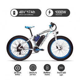 RICH BIT-XHN vélo Entrept Britannique Rich BIT 1000W Vlo lectrique Lithium ION 48V 17Ah (Ebike Bleu)