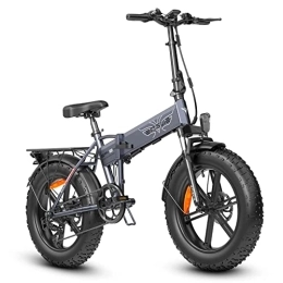 Fafrees vélo EP-2PRO Vélo électrique pliable 20 pouces vélo électrique 20" * 4, 0 Mountain bike électrique 48 V 13 Ah vélos électriques Shimano 7 vitesse, Gris
