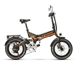 Extrbici Vélos électriques Extrbici Vélo de Montagne Électrique Vélos Électriques Pliables de Ville 7 Vitesses XF590 (Orange)